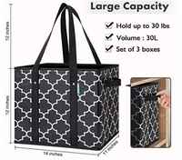 Reusable Tote Bag Reusable Blk/White